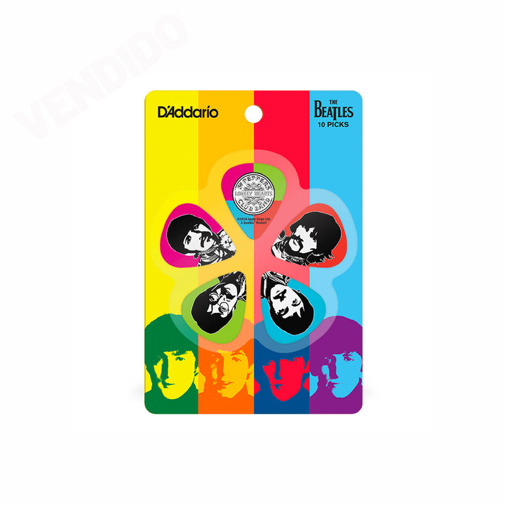 PICKS DADDARIO 1CWH4-10B6 THE BEATLES, SGT. PEPPERS 0.70MM, 10 UNIDADES
