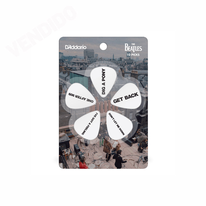 PICKS DADDARIO 1CWH4-10B8 THE BEATLES, GET BACK 0.70MM, 10 UNIDADES