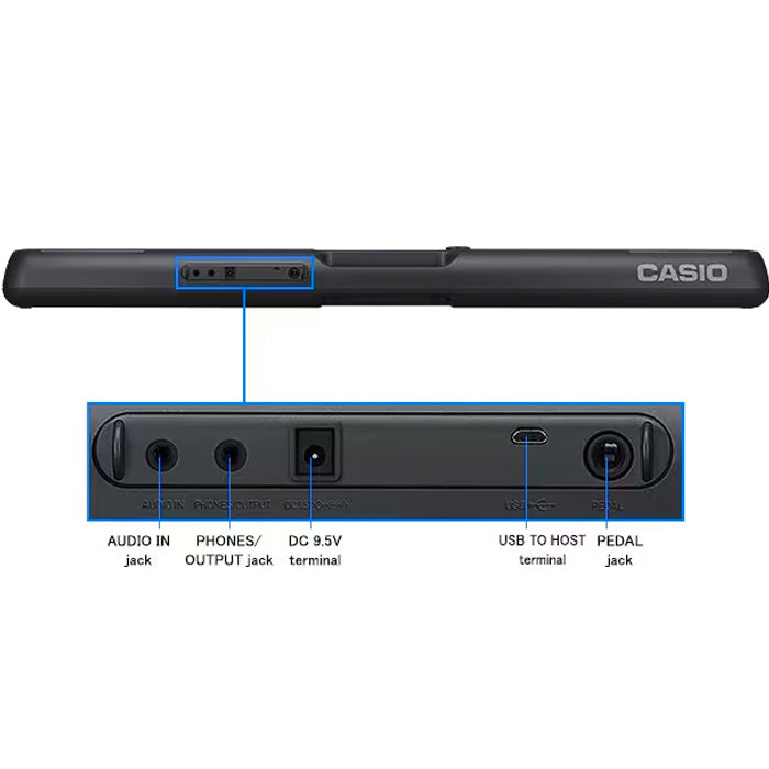 ORGANETA CASIO CT-S300, 5 OCTAVAS CON USB,CON ADAPTADOR