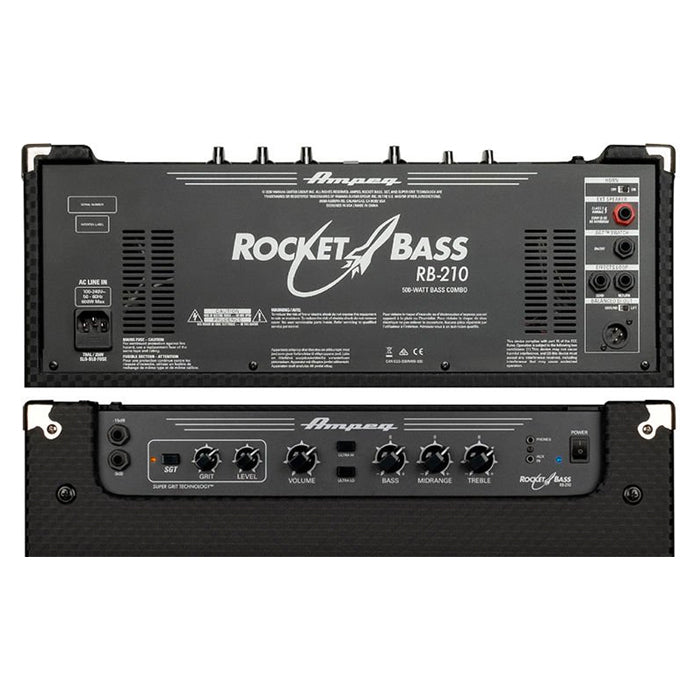 AMPLIFICADOR BAJO ELECTRICO AMPEG RB-210 ROCKET BASS, 500 WATTS, 2 X 10"