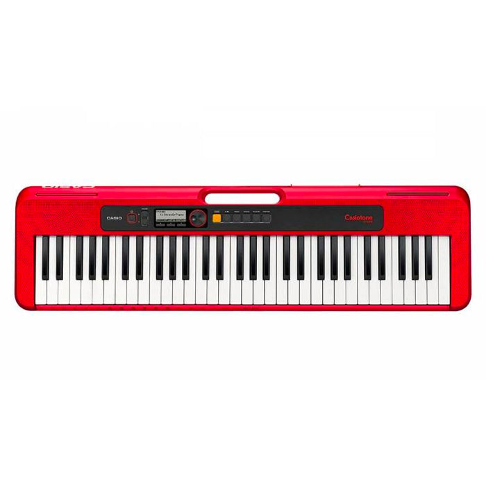 ORGANETA CASIO CT-S200RD, 5 OCTAVAS CON USB ROJO, CON ADAPTADOR