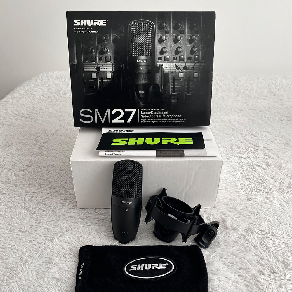 MICRÓFONO DE CONDENSADOR SHURE SM27 CARDIOIDE DIAFRAGMA GRANDE (USADO)