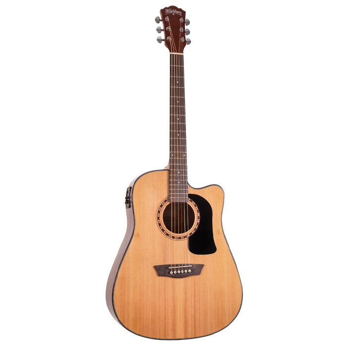 KIT GUITARRA ELECTROACUSTICA WASHBURN AD5CEPACK, NATURAL