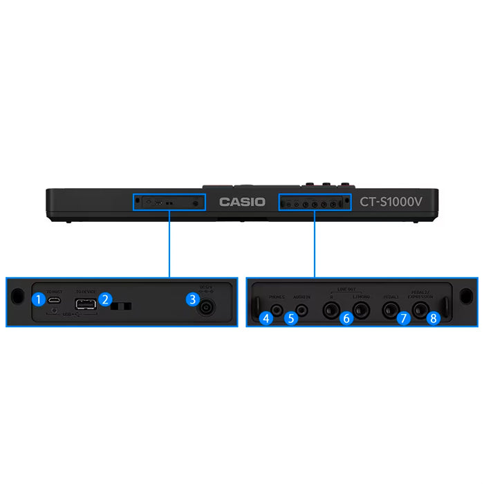 ORGANETA CASIO CT-S1000V, 5 OCTAVAS CON USB