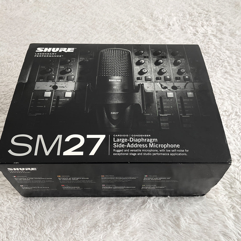 MICRÓFONO DE CONDENSADOR SHURE SM27 CARDIOIDE DIAFRAGMA GRANDE (USADO)