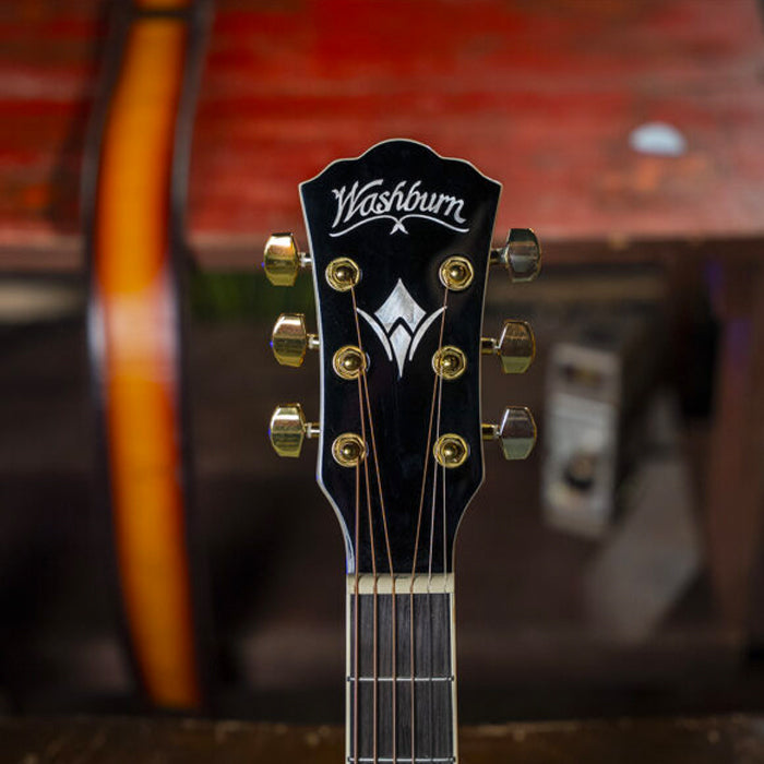 GUITARRA ELECTROACUSTICA WASHBURN EA55 CUERDA METAL, KOA BURST