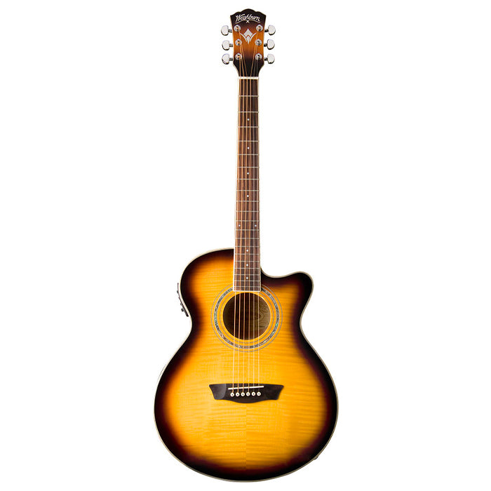 GUITARRA ELECTROACUSTICA WASHBURN EA15 CUERDA METAL,TOBACCO BURST