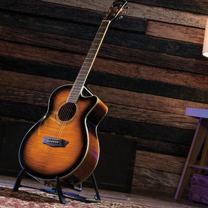 GUITARRA ELECTROACUSTICA WASHBURN EA15 CUERDA METAL,TOBACCO BURST