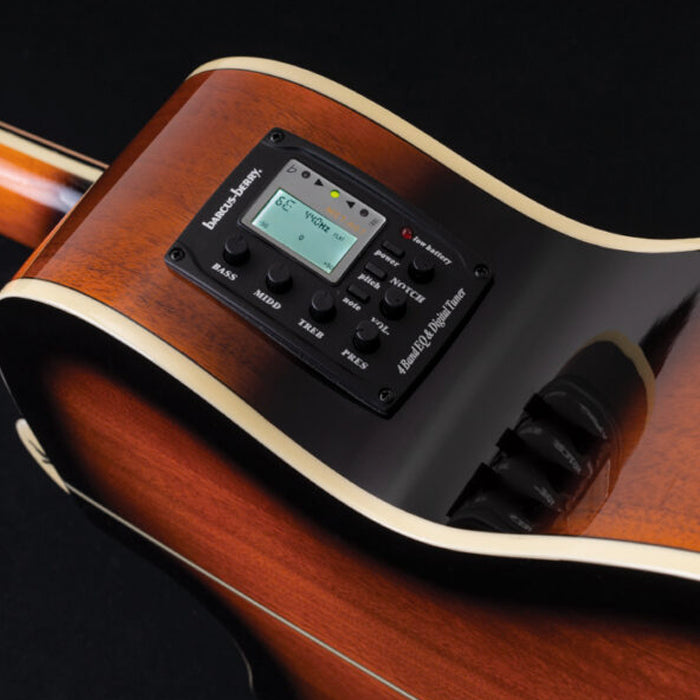 GUITARRA ELECTROACUSTICA WASHBURN EA15 CUERDA METAL,TOBACCO BURST