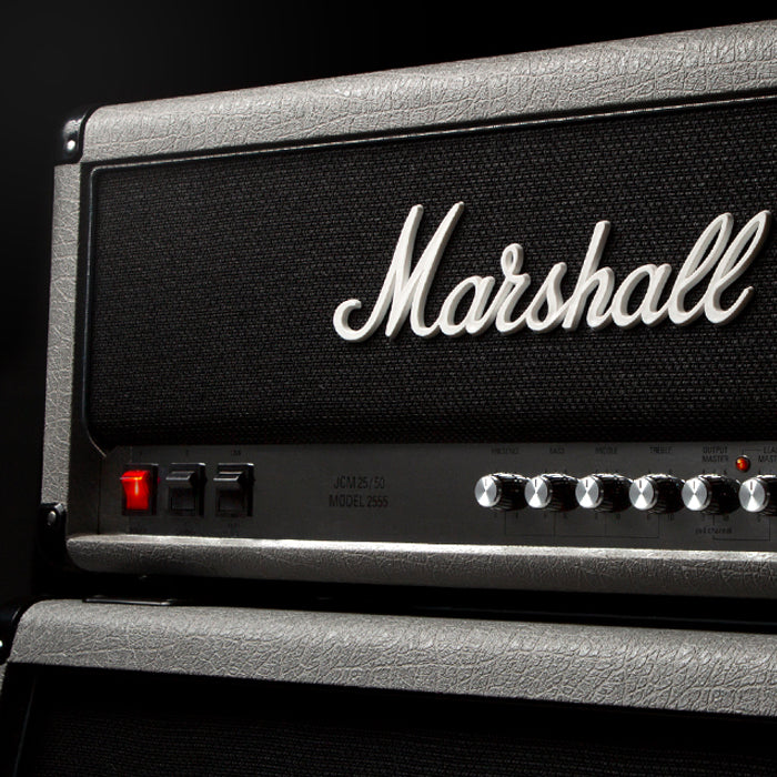 CABEZOTE GUITARRA ELECTRICA MARSHALL 2555X, 100 WATT, TUBOS, SILVER JUBILEE