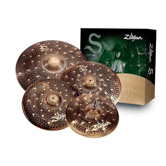 SET PLATILLOS ZILDJIAN S DARK (SD4680) 14" HI HATS,16" CRASH,18" CRASH,20" RIDE