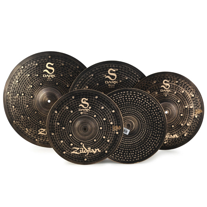 SET PLATILLOS ZILDJIAN S DARK (SD4680) 14" HI HATS,16" CRASH,18" CRASH,20" RIDE
