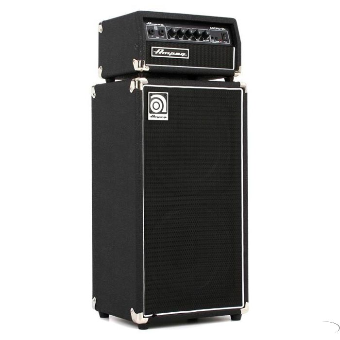 CABEZOTE BAJO ELECTRICO AMPEG MICRO-CL STACK, 100 WATT CON CABINA 2 X 10"
