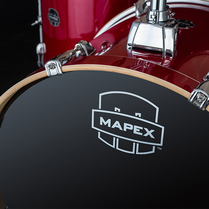 BATERIA MAPEX 5 PIEZAS FUSION VENUS SERIES,CRIMSOM RED SPARKLE,SILLA VE5294FTVM
