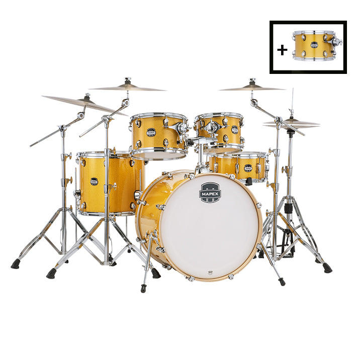 BATERIA 6 PIEZAS MAPEX MA529SFYD+MAT807PKYD MARS SERIES,SUNFLOWER SPARKLE