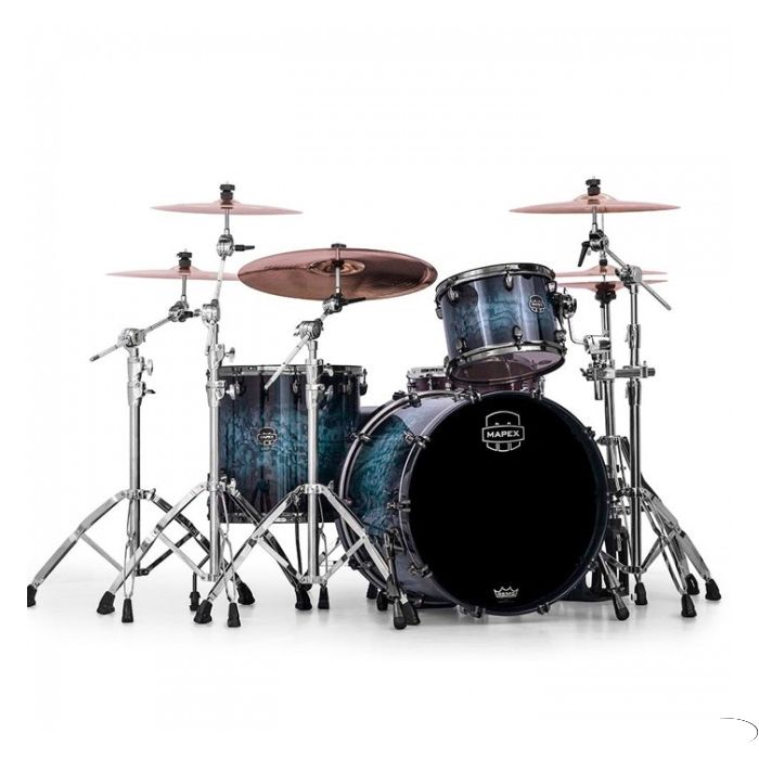 BATERIA 3 PIEZAS MAPEX SV481XBMSL SATURN V SERIES, DEEP WATER MAPLE BURL