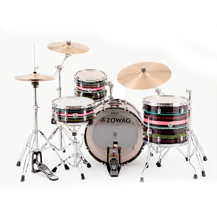 BATERIA 4 PIEZAS ZOWAG, Z1 SERIES POPLAR SHELL, BLACK FUNNY, JUNIOR STD 4 BF3
