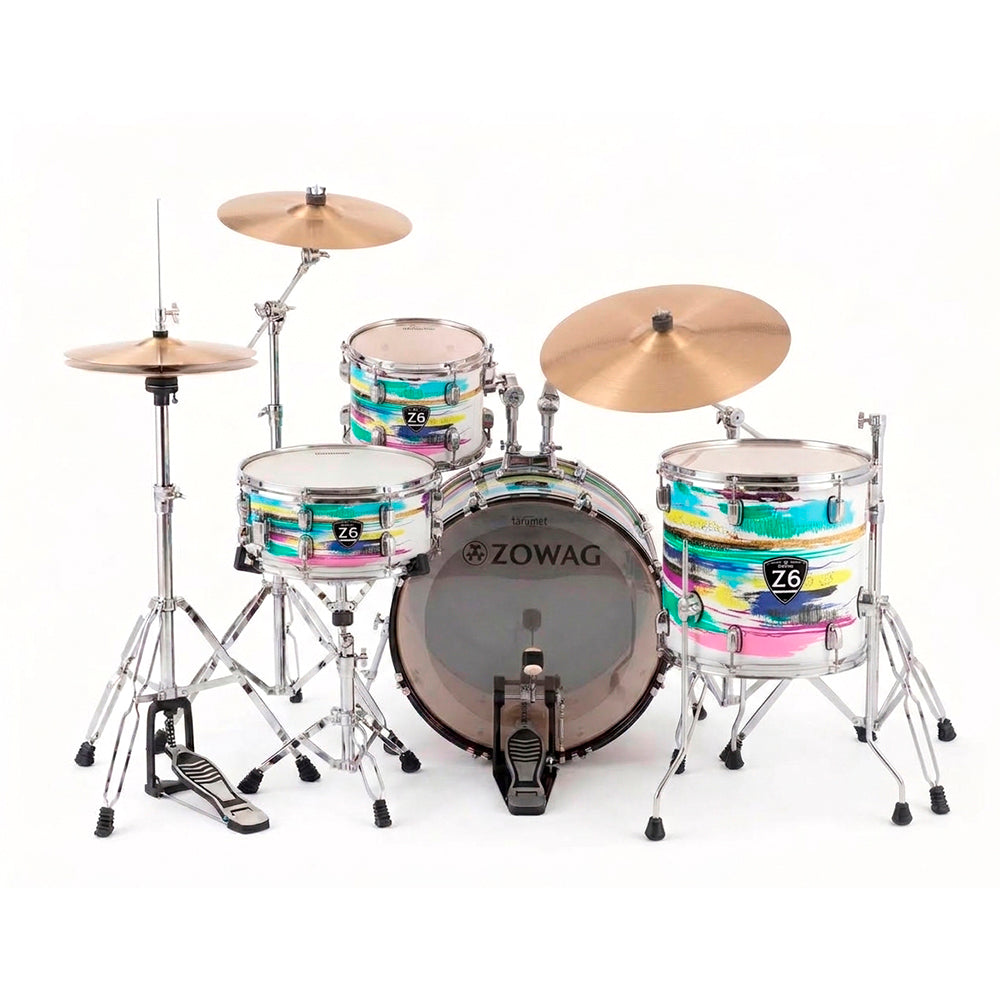 BATERIA 4 PIEZAS ZOWAG, Z1 SERIES POPLAR SHELL, WHITE FUNNY 1, JUNIOR STD 4 FN1