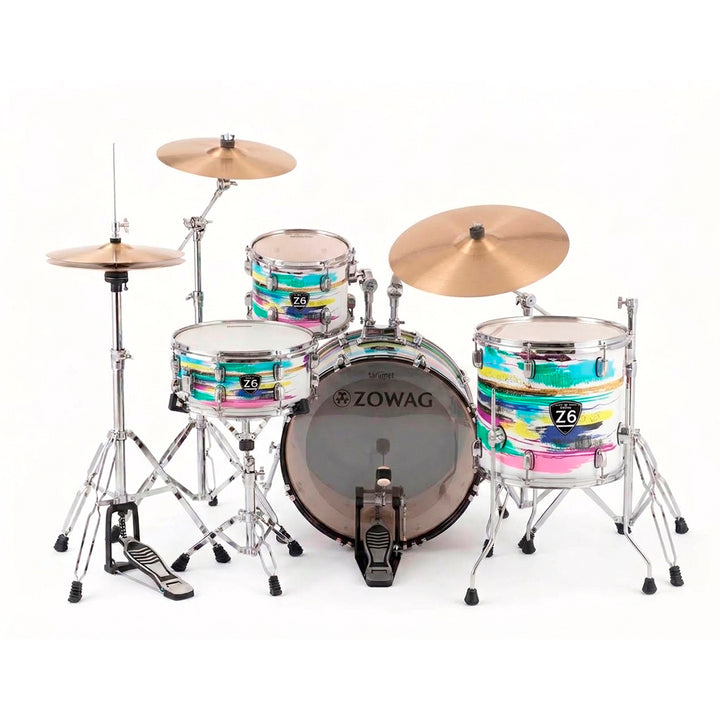 BATERIA 4 PIEZAS ZOWAG, Z1 SERIES POPLAR SHELL, WHITE FUNNY 1, JUNIOR STD 4 FN1