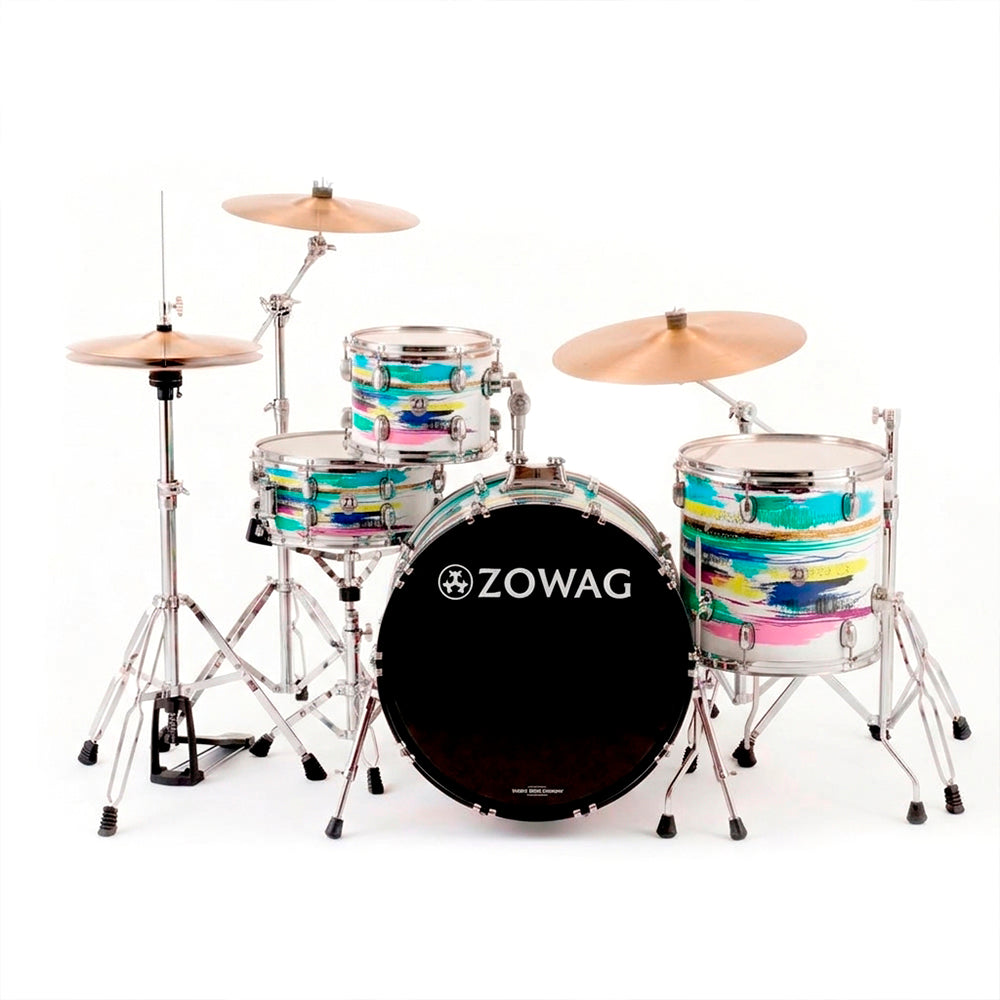 BATERIA 4 PIEZAS ZOWAG, Z1 SERIES POPLAR SHELL, WHITE FUNNY 1, JUNIOR STD 4 FN1