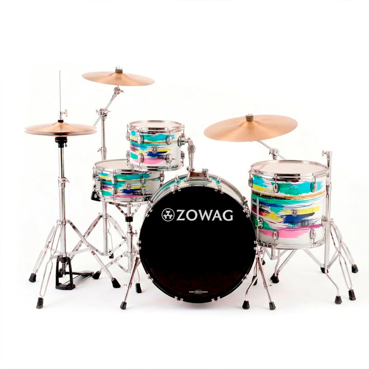 BATERIA 4 PIEZAS ZOWAG, Z1 SERIES POPLAR SHELL, WHITE FUNNY 1, JUNIOR STD 4 FN1
