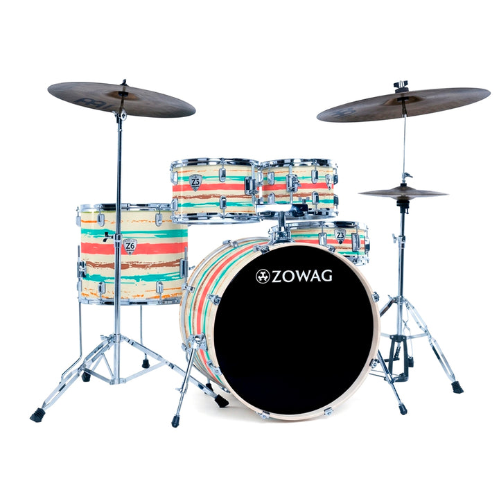 BATERIA 5 PIEZAS ZOWAG, Z3 SERIES POPLAR SHELL, PLATILLOS, Z3 FUSION, WHITE FUNNY 2