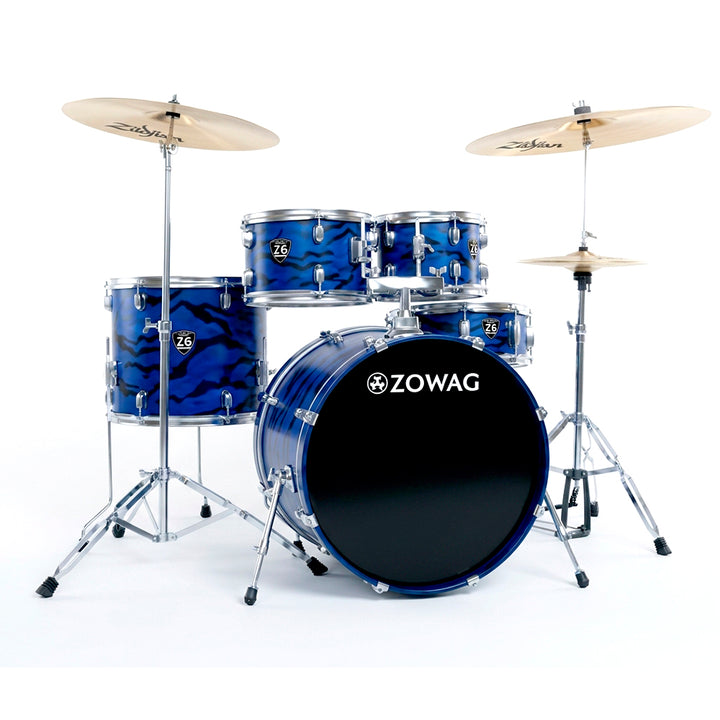 BATERIA 5 PIEZAS ZOWAG, Z3 SERIES POPLAR SHELL, PLATILLOS, Z3 MODERN FUSION, NIGHT BLUE PARTY