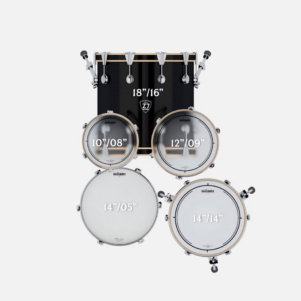 BATERIA 5 PIEZAS ZOWAG, Z3 SERIES POPLAR SHELL, PLATILLOS, Z3 MODERN JAZZ, DARK FOREST