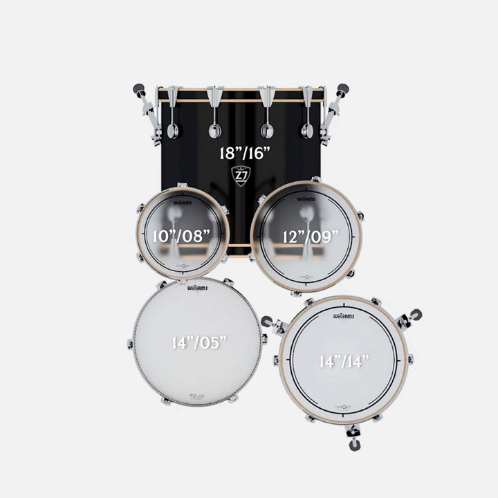 BATERIA 5 PIEZAS ZOWAG, Z3 SERIES POPLAR SHELL, PLATILLOS, Z3 MODERN JAZZ, DARK FOREST