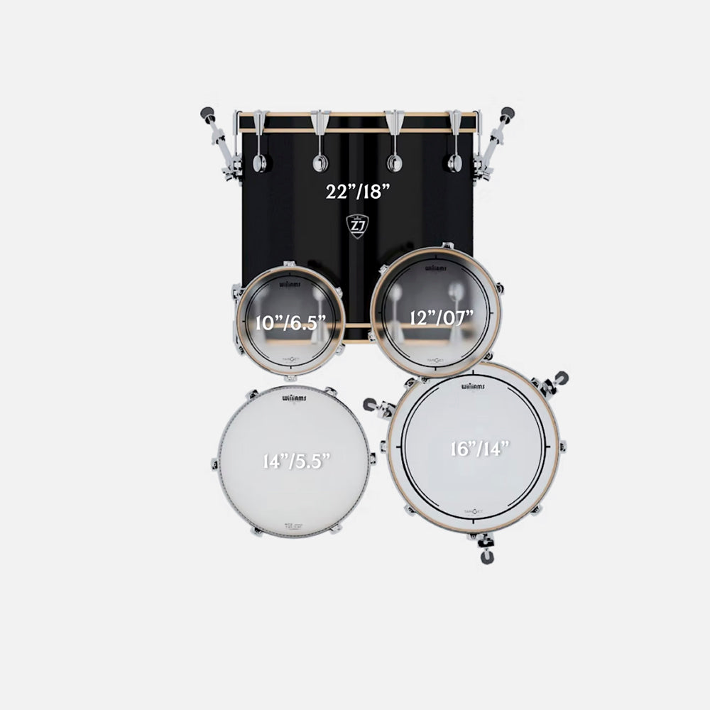 BATERIA 5 PIEZAS ZOWAG, Z3 SERIES POPLAR SHELL, PLATILLOS, Z3 MODERN ROCK 5, DARK FOREST