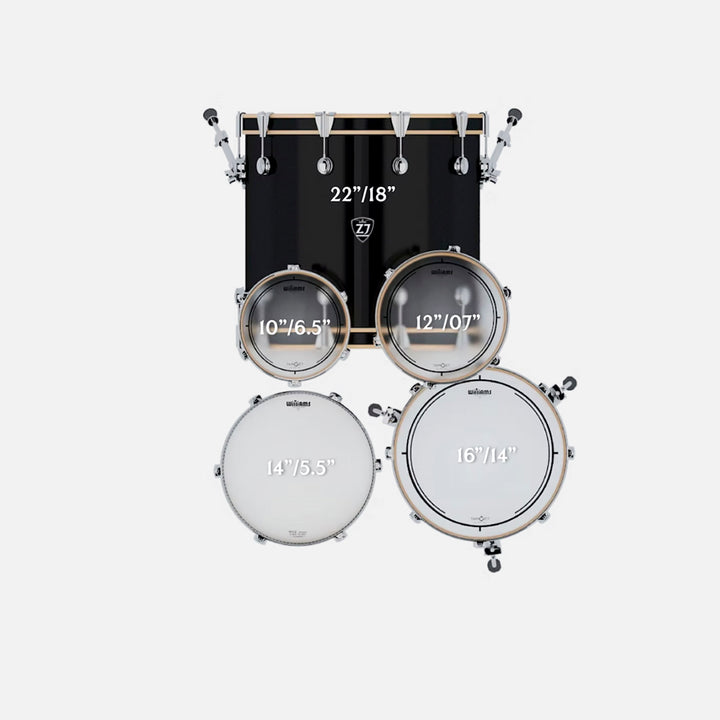 BATERIA 5 PIEZAS ZOWAG, Z3 SERIES POPLAR SHELL, PLATILLOS, Z3 MODERN ROCK 5, DARK FOREST
