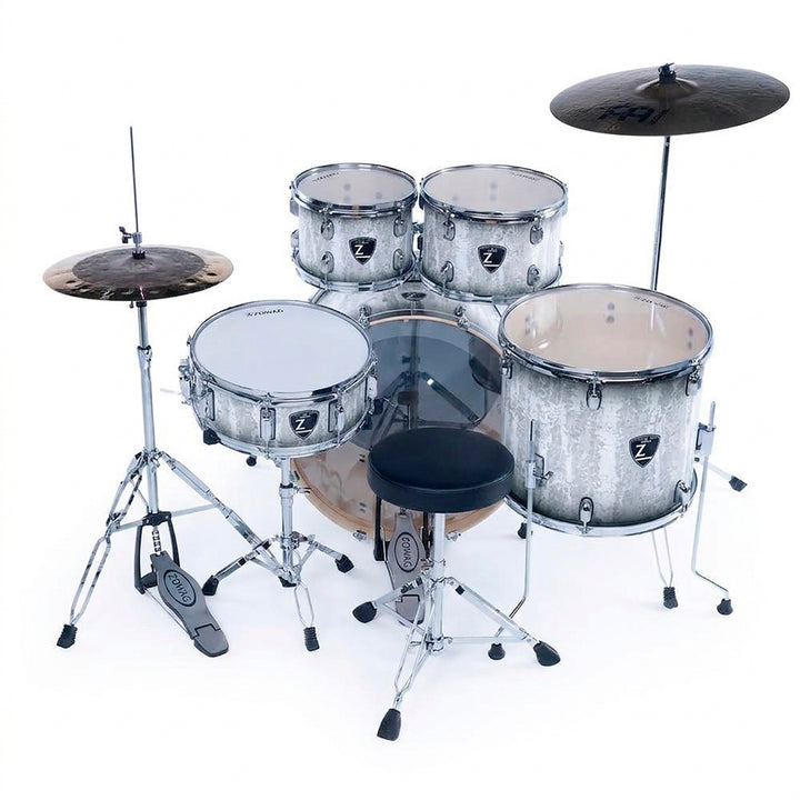BATERIA 5 PIEZAS ZOWAG, Z3 SERIES POPLAR SHELL, PLATILLOS, Z3 MODERN ROCK 5, WHITE FOREST