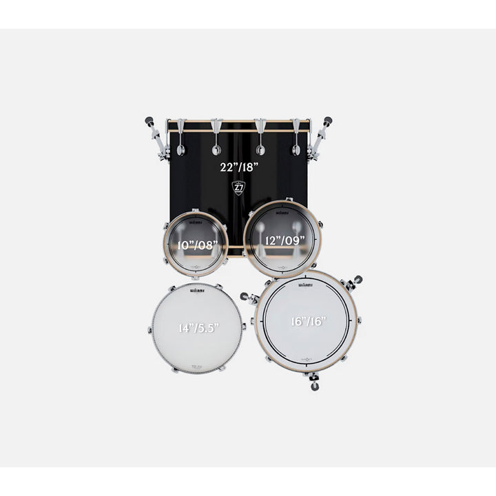 BATERIA 5 PIEZAS ZOWAG, Z3 SERIES POPLAR SHELL, PLATILLOS, Z3 ROCK, FUNNY VIOLET