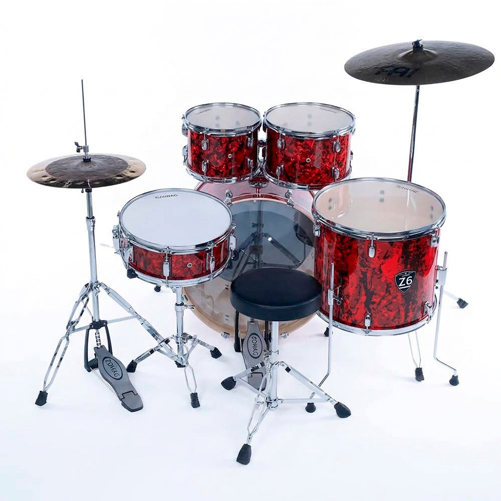 BATERIA 5 PIEZAS ZOWAG, Z3 SERIES POPLAR SHELL, PLATILLOS, Z3 ROCK, RED FOREST