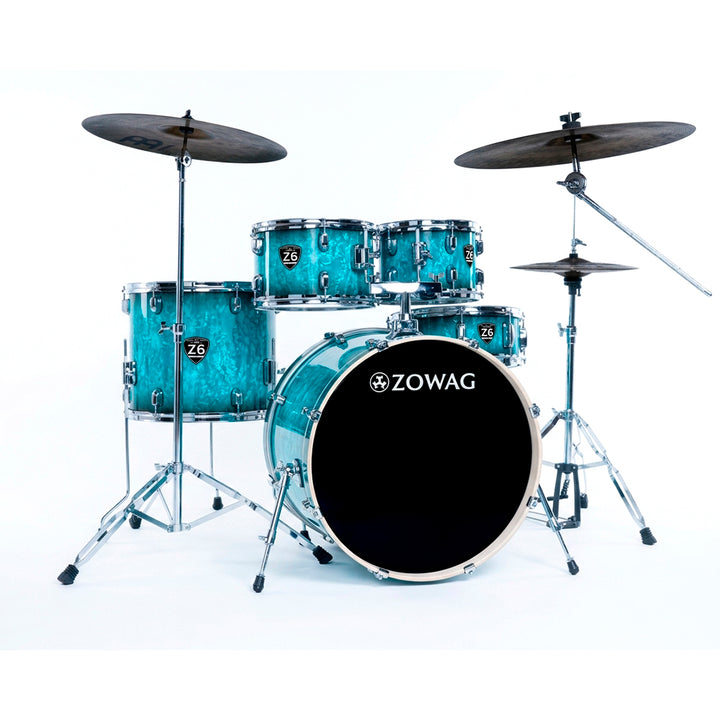 BATERIA 5 PIEZAS ZOWAG, Z3 SERIES POPLAR SHELL, PLATILLOS, Z3 ROCK, SAPPHIRE FOREST