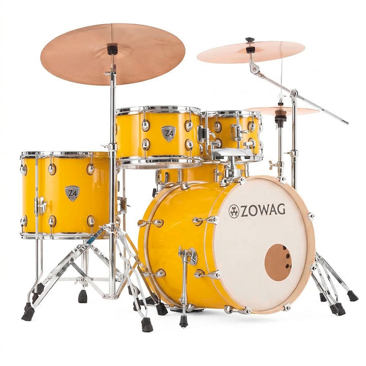 BATERIA 5 PIEZAS ZOWAG, Z4 SERIES BIRCH, Z4 ROCK, SOLID MUSTARD