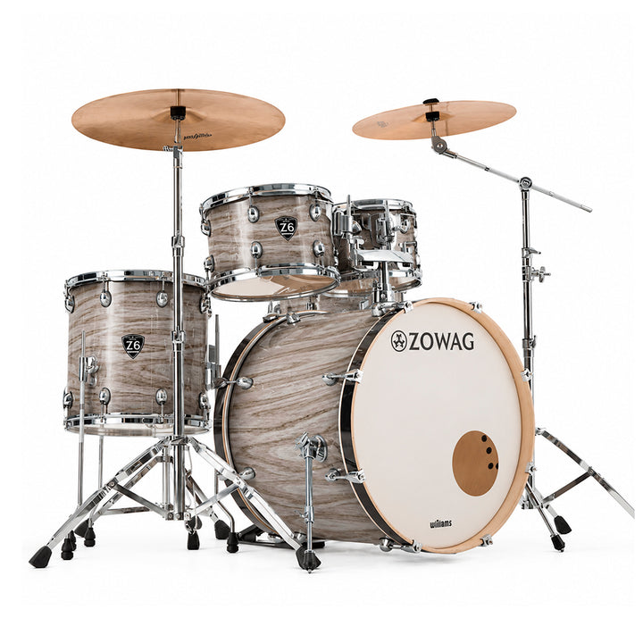 BATERIA 5 PIEZAS ZOWAG, Z6 SERIES CHINA MAPLE, Z6 MODERN FUSION, GREY SAND PARTY