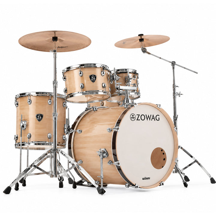BATERIA 5 PIEZAS ZOWAG, Z7 SERIES EUROPEAN MAPLE, Z7 MODERN ROCK, GLOSS NATURAL MAPLE