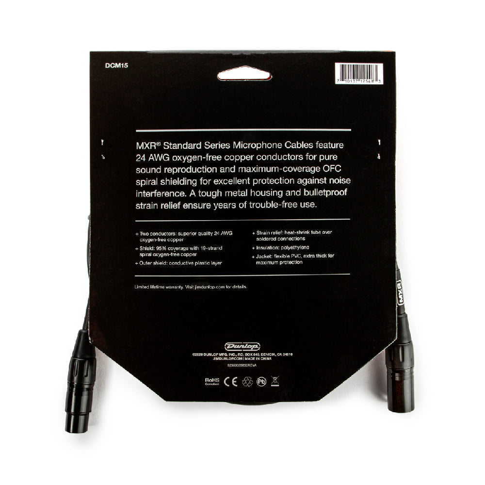 CABLE 4.5 MT. MICROFONO DUNLOP BAJA IMPEDANCIA DCM15