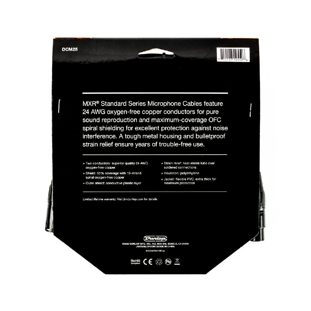 CABLE 7.5 MT. MICROFONO DUNLOP BAJA IMPEDANCIA DCM25