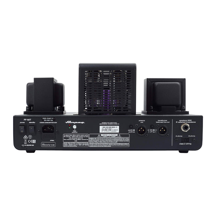 CABEZOTE BAJO ELECTRICO AMPEG PF-50T, 50 WATT,TUBOS