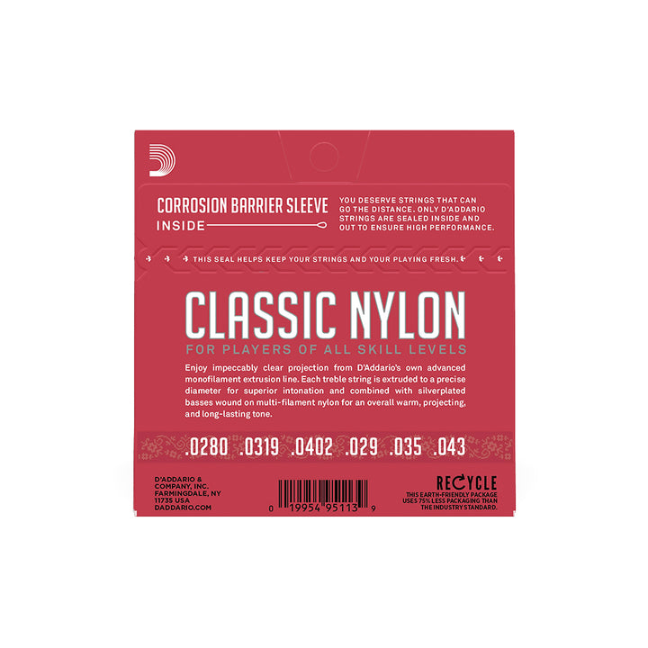 ENCORDADO GUITARRA ACUSTICA DADDARIO EJ27N NYLON (3 SETS)