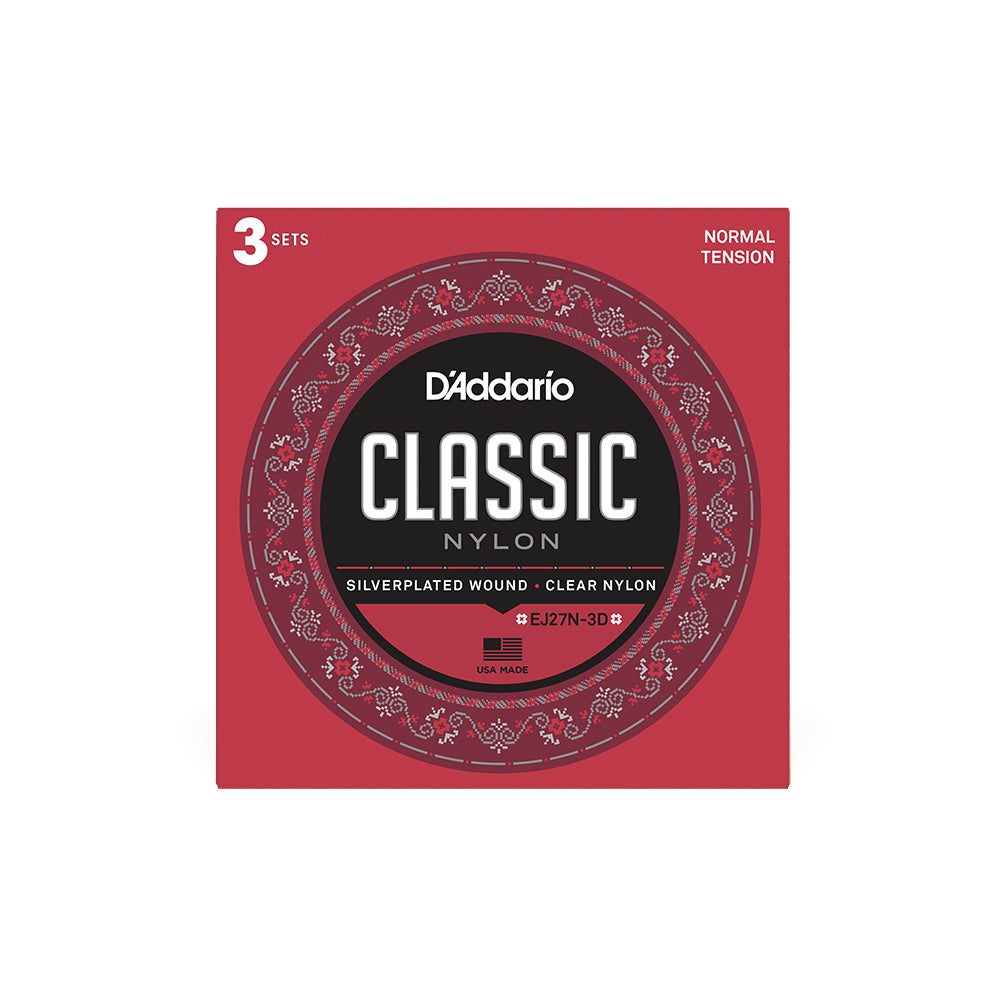 ENCORDADO GUITARRA ACUSTICA DADDARIO EJ27N NYLON (3 SETS)