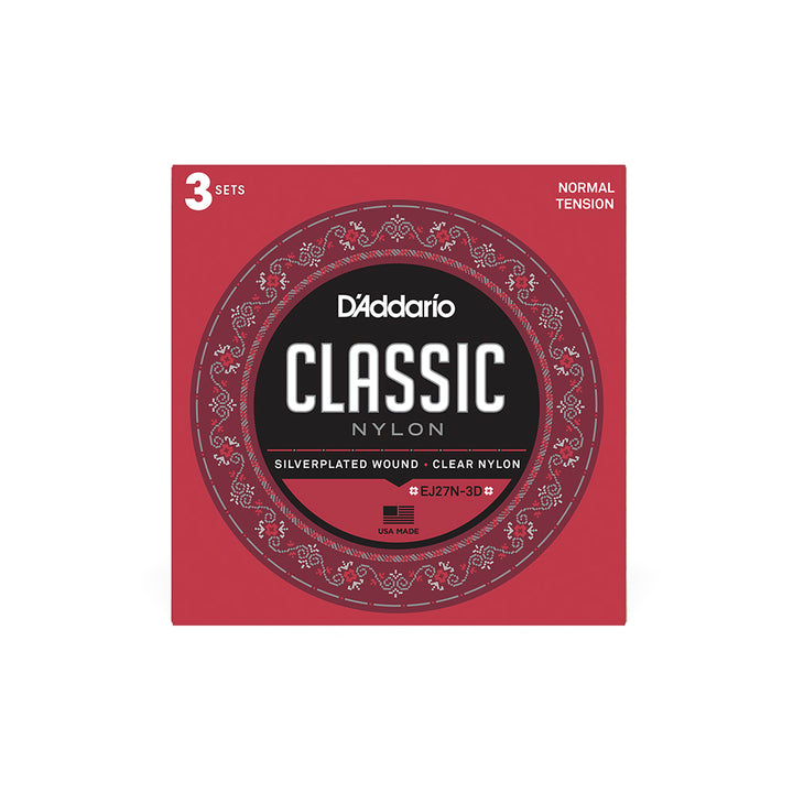 ENCORDADO GUITARRA ACUSTICA DADDARIO EJ27N NYLON (3 SETS)