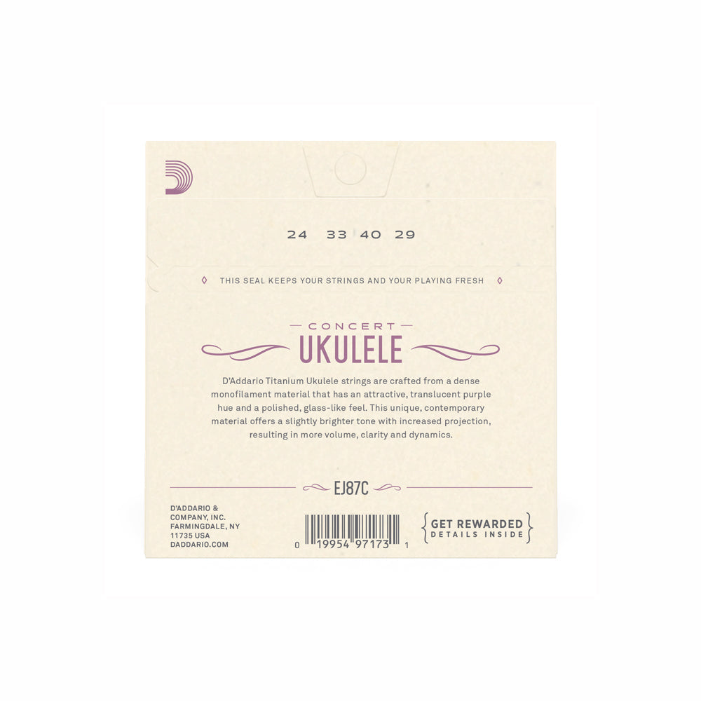 ENCORDADO UKELELE CONCIERTO DADDARIO EJ87C
