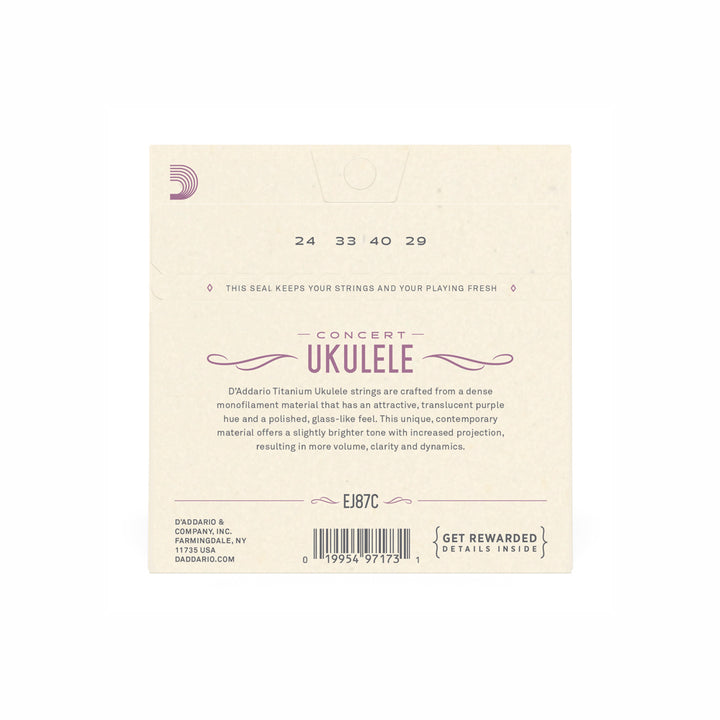 ENCORDADO UKELELE CONCIERTO DADDARIO EJ87C