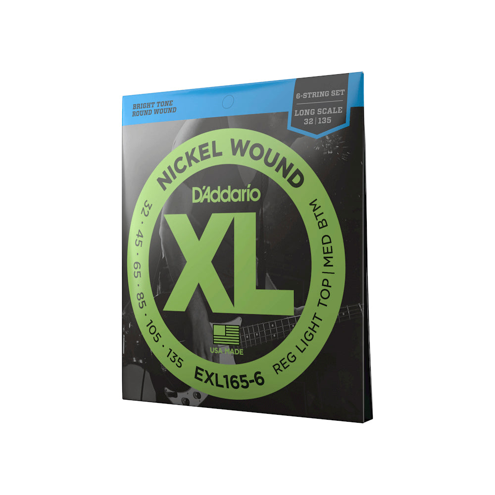 ENCORDADO BAJO ELECTRICO DADDARIO EXL165-6, 6 CUERDAS .032 - .135