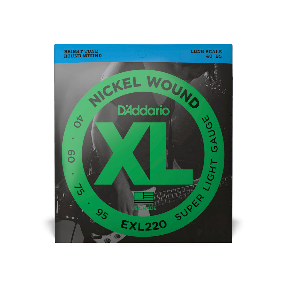 ENCORDADO BAJO ELECTRICO DADDARIO EXL220, 4 CUERDAS .040 - .095