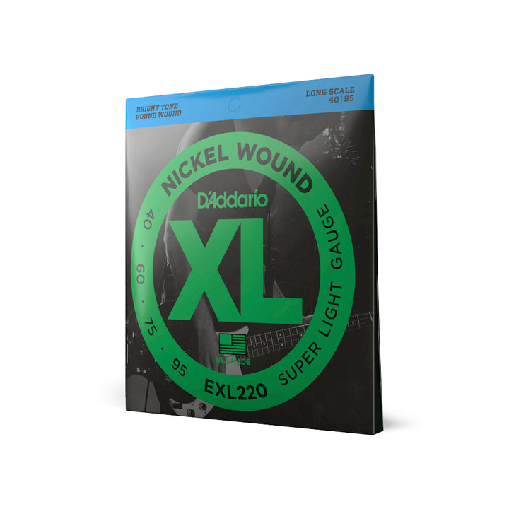 ENCORDADO BAJO ELECTRICO DADDARIO EXL220, 4 CUERDAS .040 - .095