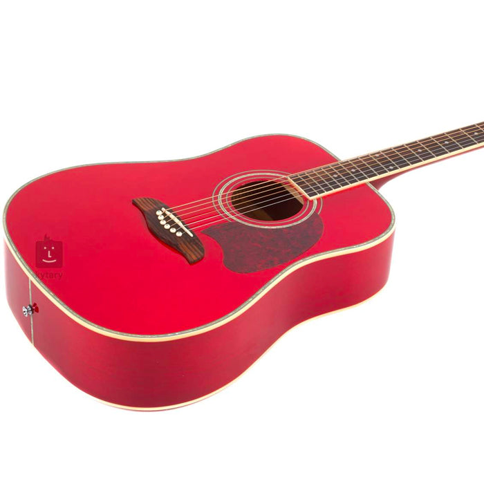 GUITARRA ACUSTICA WASHBURN OG2TR-A-U TRANSPARENT RED